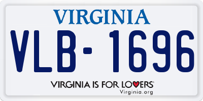 VA license plate VLB1696