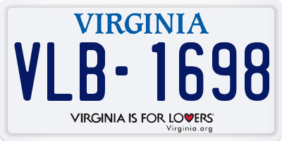 VA license plate VLB1698