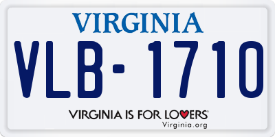 VA license plate VLB1710
