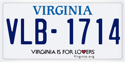 VA license plate VLB1714