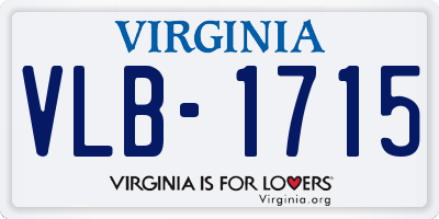 VA license plate VLB1715