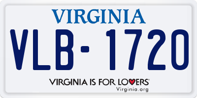 VA license plate VLB1720
