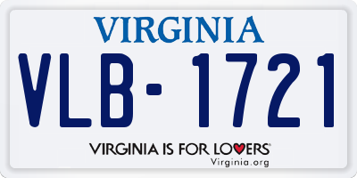 VA license plate VLB1721