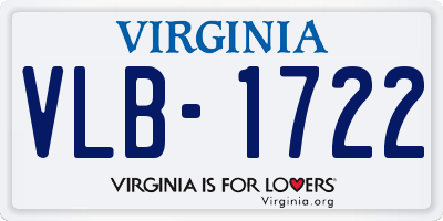 VA license plate VLB1722