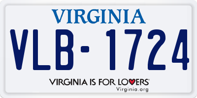 VA license plate VLB1724
