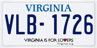 VA license plate VLB1726