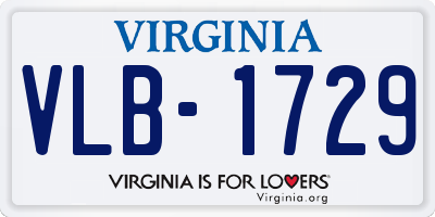 VA license plate VLB1729