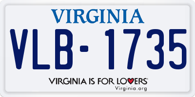 VA license plate VLB1735