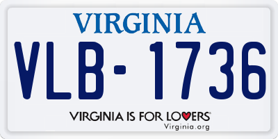 VA license plate VLB1736
