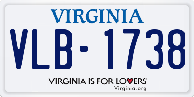 VA license plate VLB1738