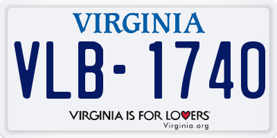 VA license plate VLB1740