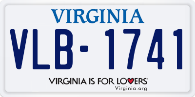VA license plate VLB1741