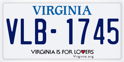 VA license plate VLB1745
