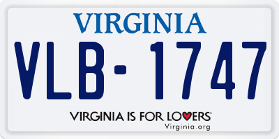 VA license plate VLB1747