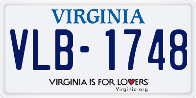 VA license plate VLB1748