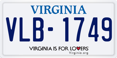 VA license plate VLB1749