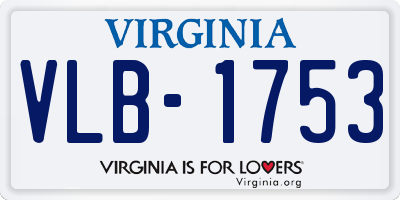 VA license plate VLB1753