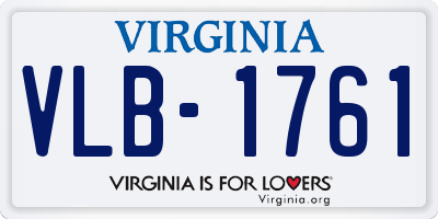 VA license plate VLB1761