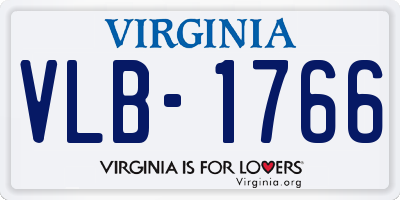 VA license plate VLB1766