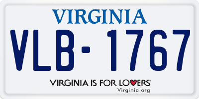 VA license plate VLB1767