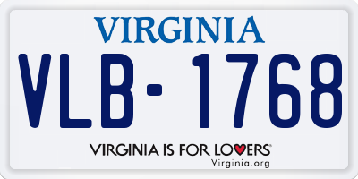 VA license plate VLB1768