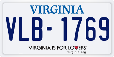 VA license plate VLB1769