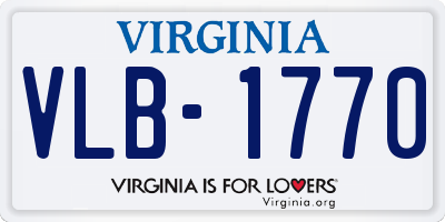 VA license plate VLB1770