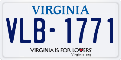 VA license plate VLB1771