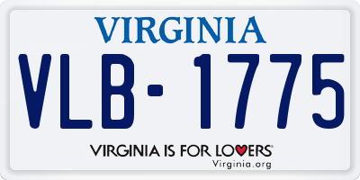 VA license plate VLB1775
