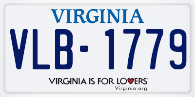 VA license plate VLB1779