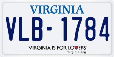 VA license plate VLB1784