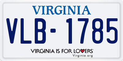 VA license plate VLB1785