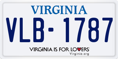 VA license plate VLB1787