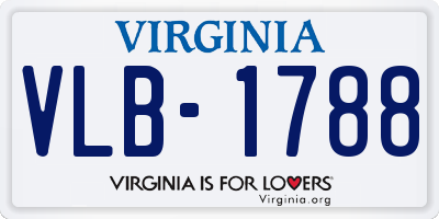 VA license plate VLB1788