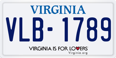 VA license plate VLB1789
