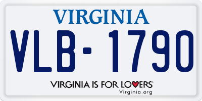 VA license plate VLB1790
