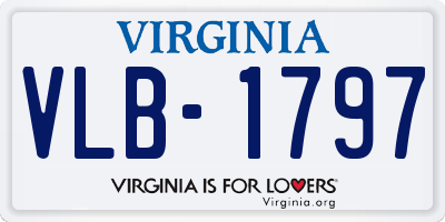 VA license plate VLB1797