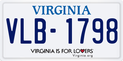 VA license plate VLB1798