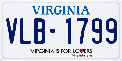 VA license plate VLB1799