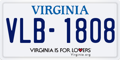 VA license plate VLB1808