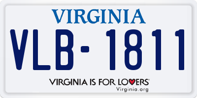 VA license plate VLB1811
