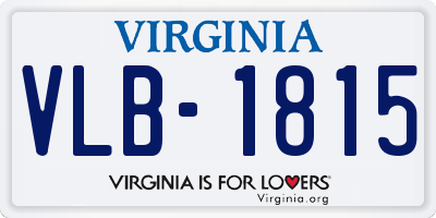 VA license plate VLB1815