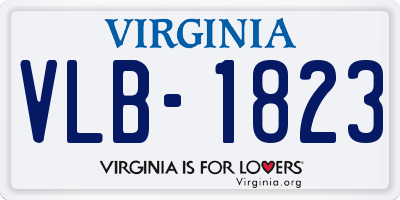 VA license plate VLB1823