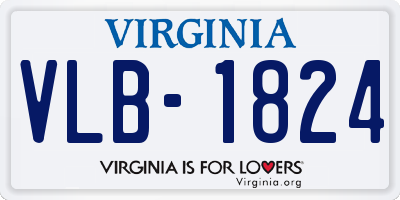 VA license plate VLB1824