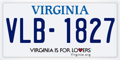 VA license plate VLB1827