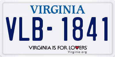 VA license plate VLB1841