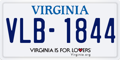 VA license plate VLB1844