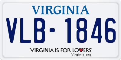 VA license plate VLB1846