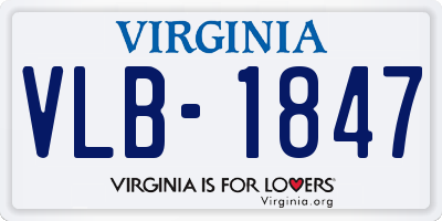 VA license plate VLB1847