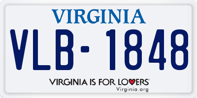 VA license plate VLB1848